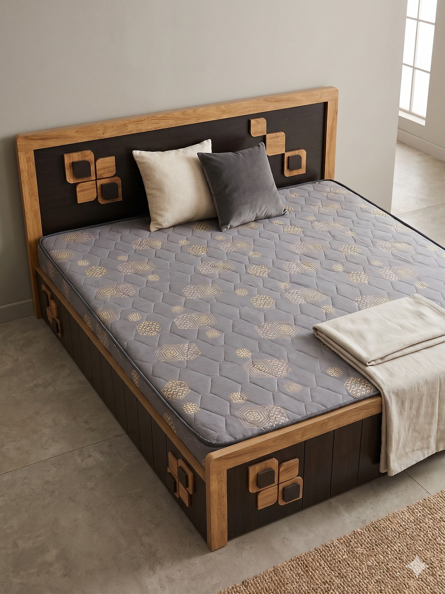 Walnut Grid Bed