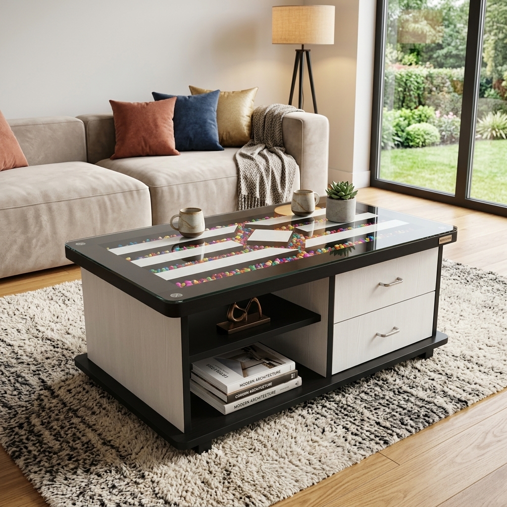 Pebble Geometric Center Table